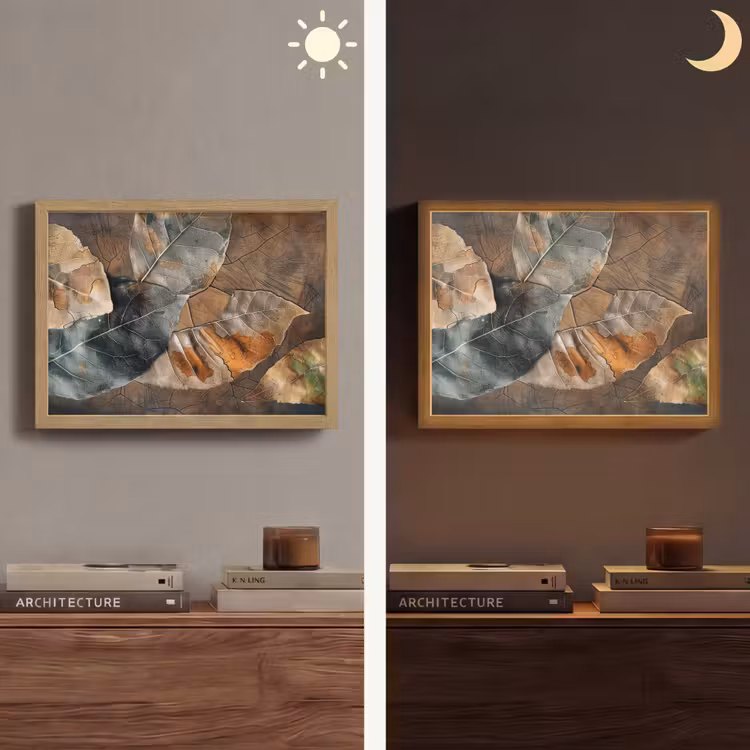Lightbox - Wandlamp - Bladeren - Bruin - Herfst - Natuur — 6