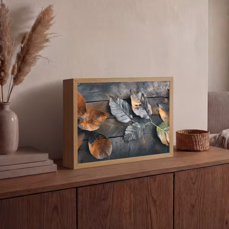 Lightbox - Wandlamp - Bladeren - Herfst - Grijs - Natuur — 4