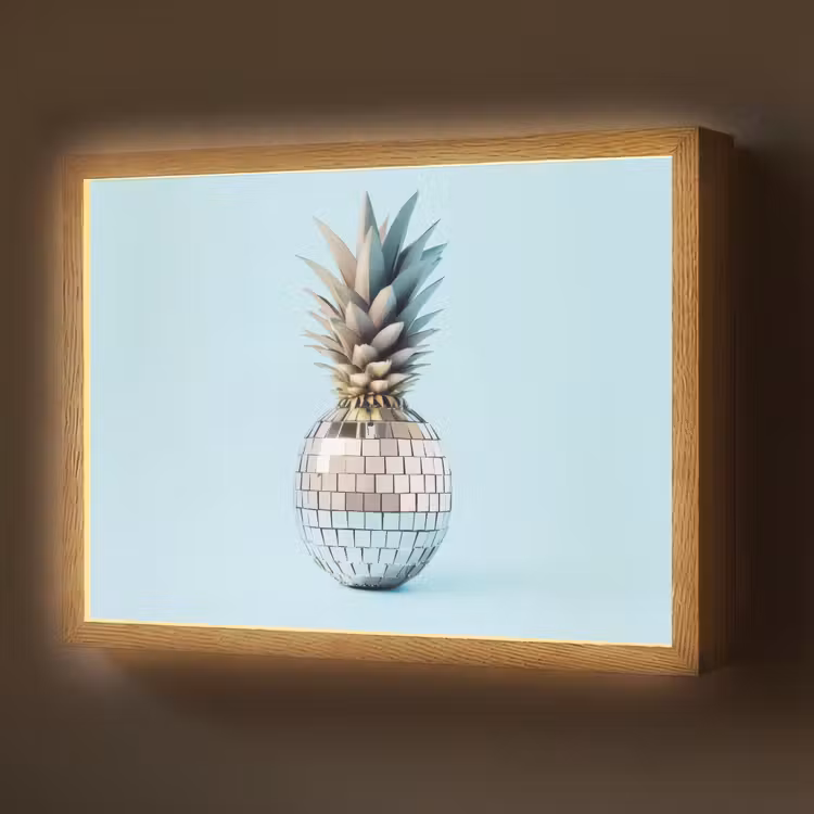 Lightbox - Wandlamp - Blauw - Ananas - Disco - Discobal — 1