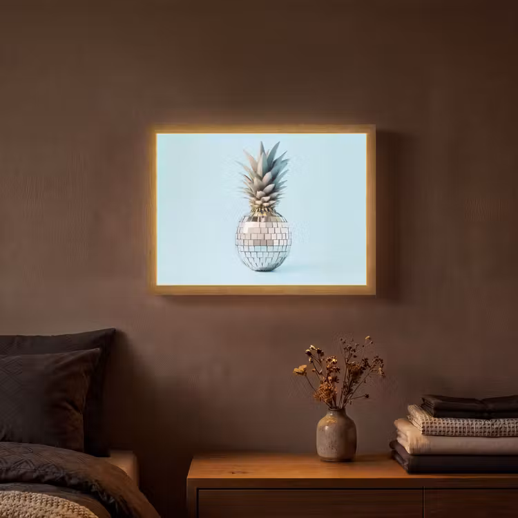 Lightbox - Wandlamp - Blauw - Ananas - Disco - Discobal — 3