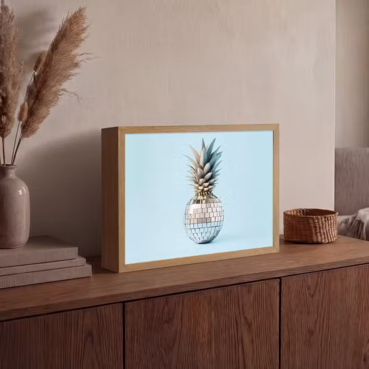 Lightbox - Wandlamp - Blauw - Ananas - Disco - Discobal — 4