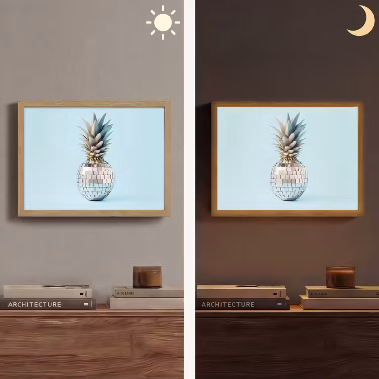 Lightbox - Wandlamp - Blauw - Ananas - Disco - Discobal — 6