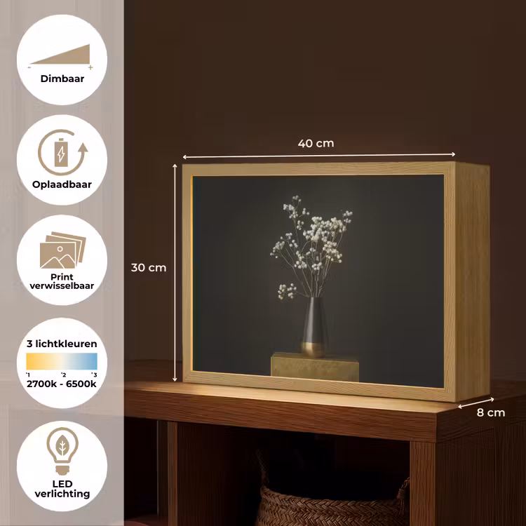 Lightbox - Wandlamp - Bloembollen - Wit - Vaas - Minimalistisch — 10
