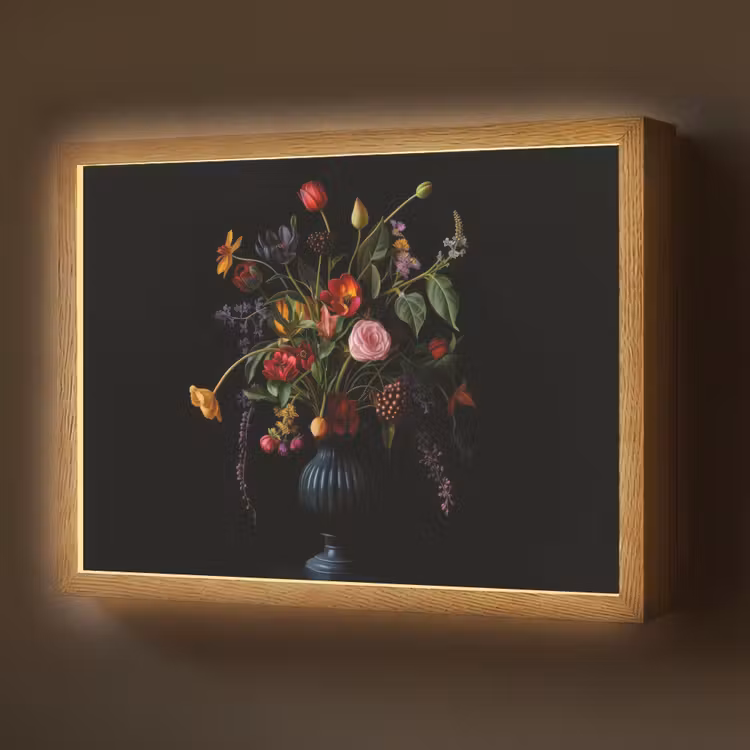 Lightbox - Wandlamp - Bloemen - Bessen - Klassiek — 1
