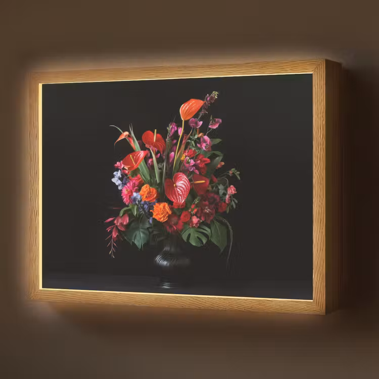 Lightbox - Wandlamp - Bloemen - Boeket - Sierlijk — 1