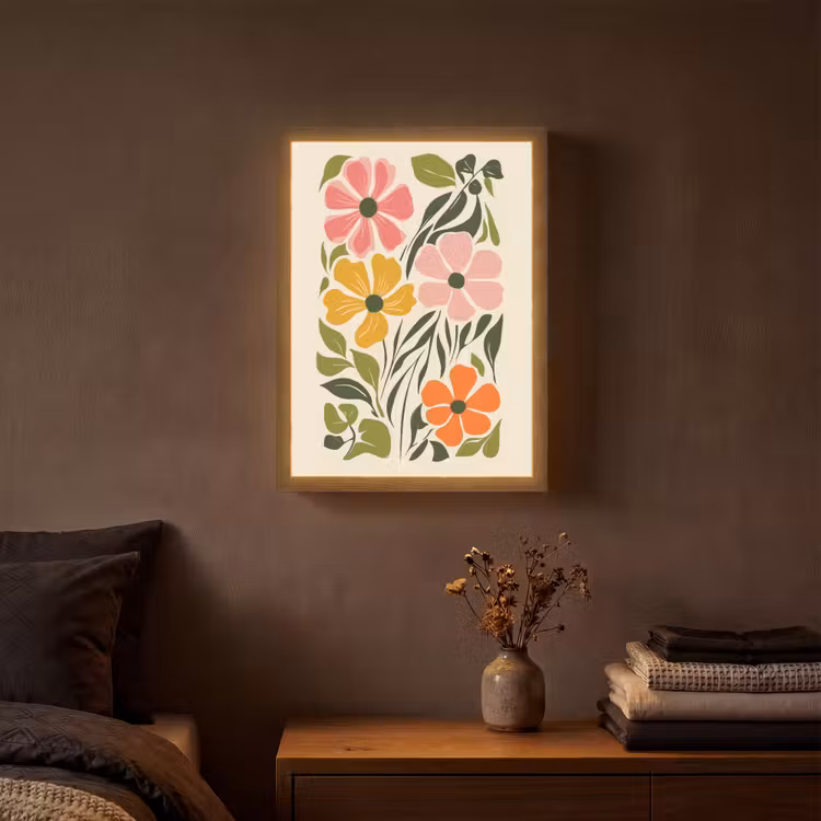 Lightbox - Wandlamp - Bloemen - Speels - Kleurrijk — 3
