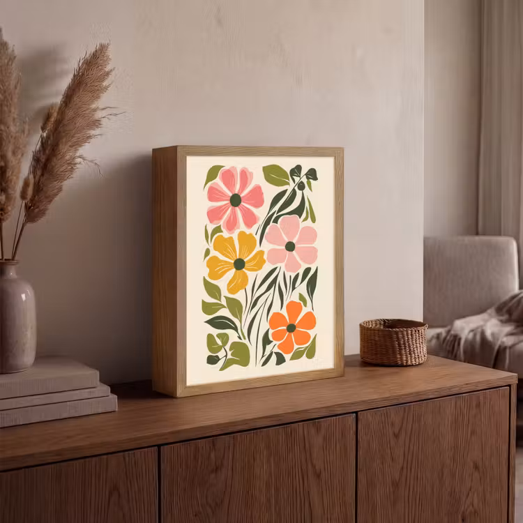 Lightbox - Wandlamp - Bloemen - Speels - Kleurrijk — 4