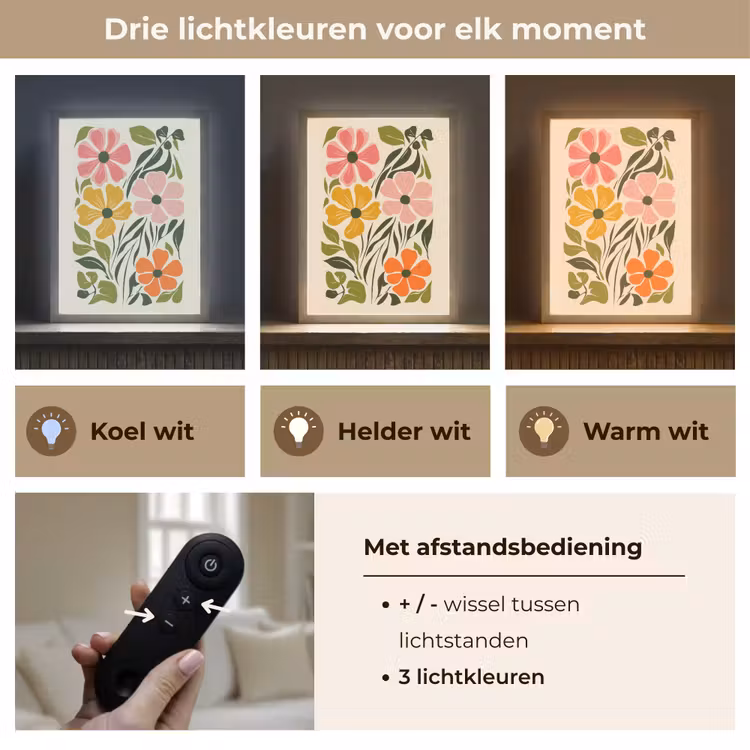 Lightbox - Wandlamp - Bloemen - Speels - Kleurrijk — 7