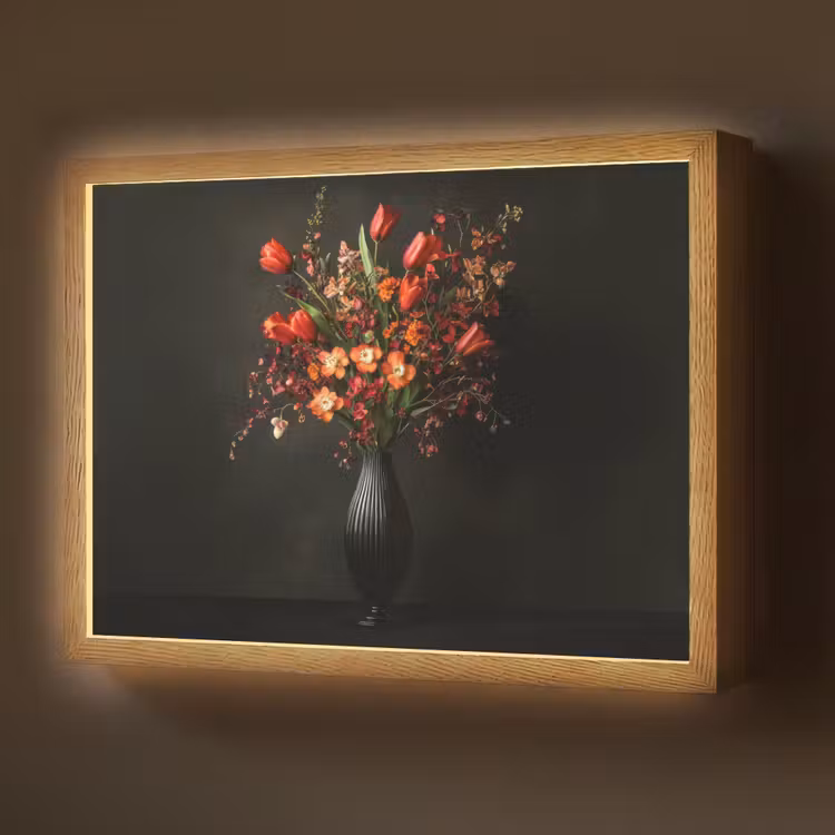 Lightbox - Wandlamp - Bloemen - Takken - Boeket — 1
