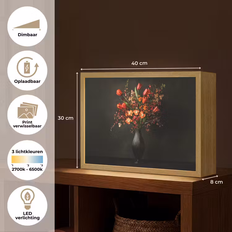 Lightbox - Wandlamp - Bloemen - Takken - Boeket — 10