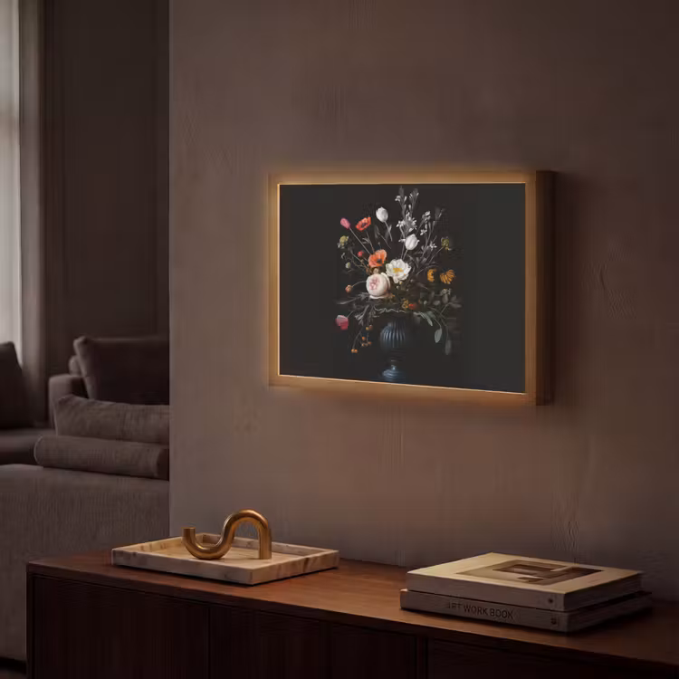 Lightbox - Wandlamp - Bloemstuk - Vaas - Zwart — 2
