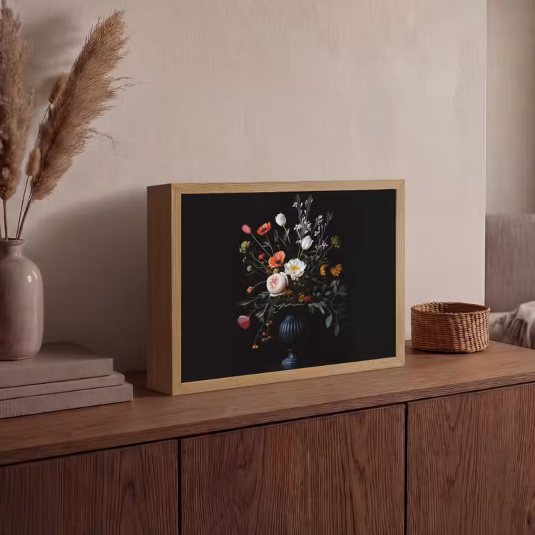 Lightbox - Wandlamp - Bloemstuk - Vaas - Zwart — 4
