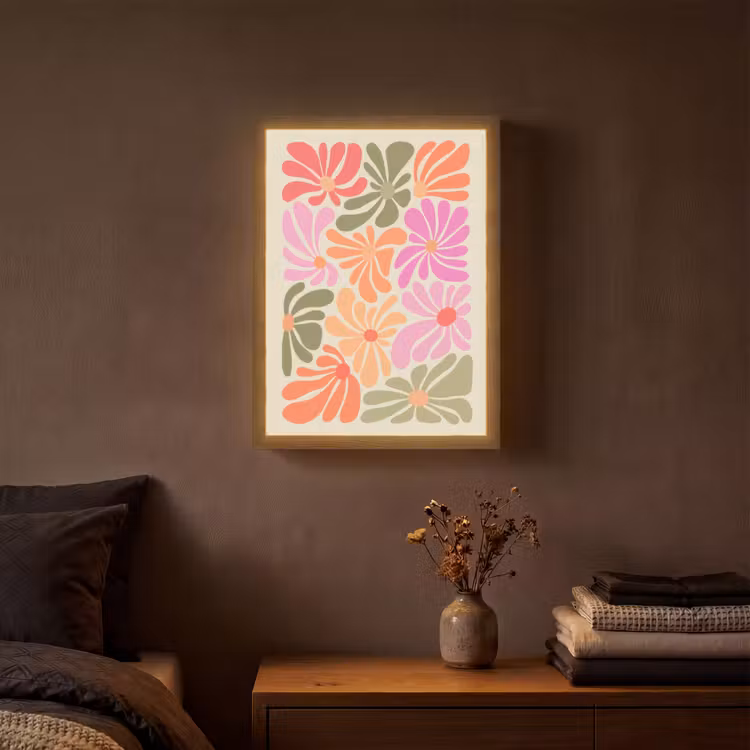 Lightbox - Wandlamp - Bloemvormen - Retro - Kleurrijk — 3