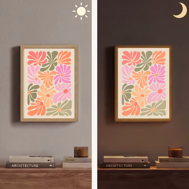 Lightbox - Wandlamp - Bloemvormen - Retro - Kleurrijk — 5