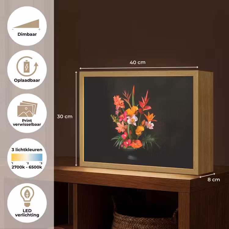 Lightbox - Wandlamp - Boeket - Bloemen - Exotisch — 10