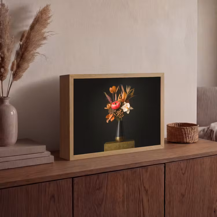 Lightbox - Wandlamp - Boeket - Oranje - Gouden - vaas — 4