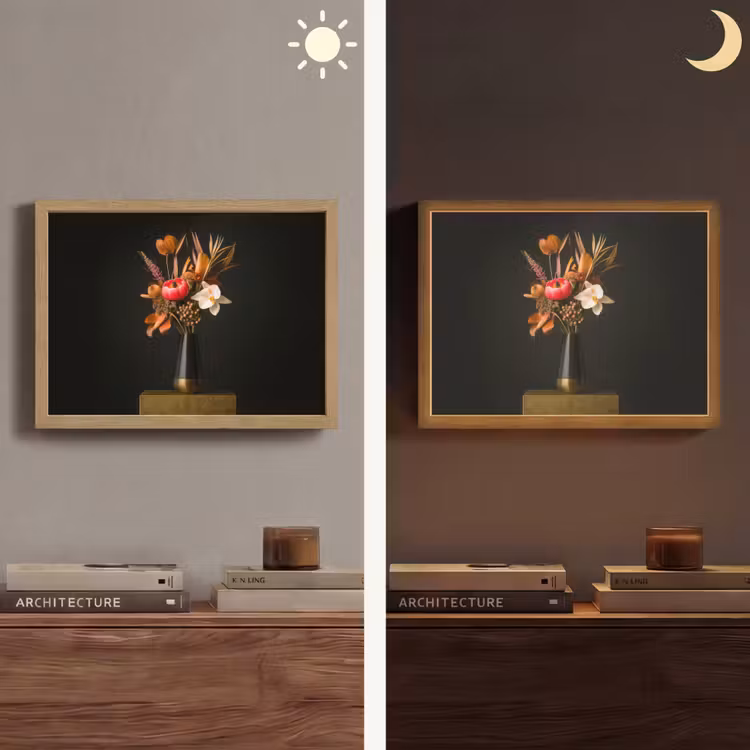 Lightbox - Wandlamp - Boeket - Oranje - Gouden - vaas — 6