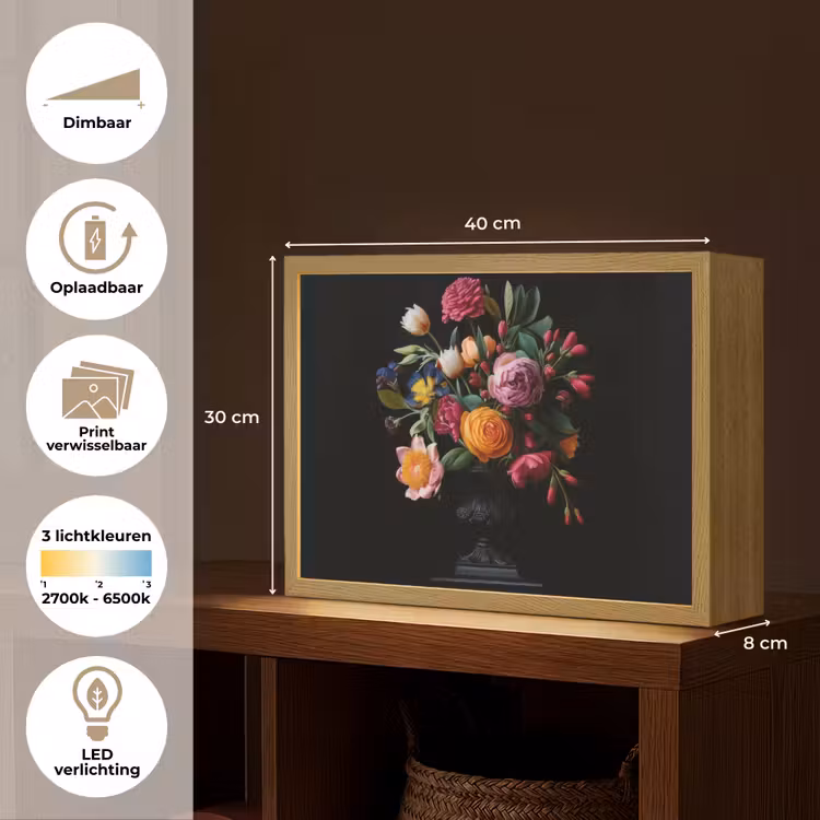 Lightbox - Wandlamp - Boeket - Romantisch - Kleurrijk — 10