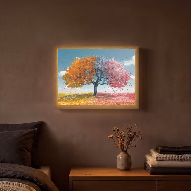 Lightbox - Wandlamp - Boom - Kleurrijk - Natuur - Levensboom — 3