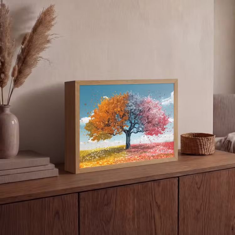 Lightbox - Wandlamp - Boom - Kleurrijk - Natuur - Levensboom — 4