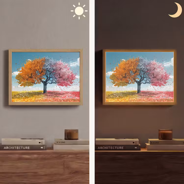 Lightbox - Wandlamp - Boom - Kleurrijk - Natuur - Levensboom — 6