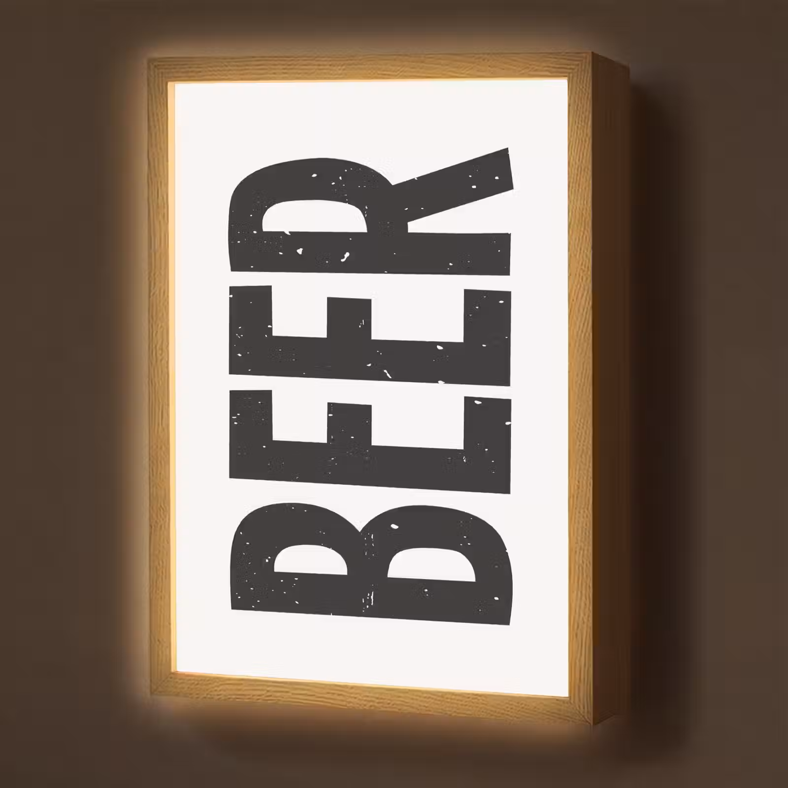Lightbox - Wandlamp - Bier - Japandi - Decoratie - Zwart — 1