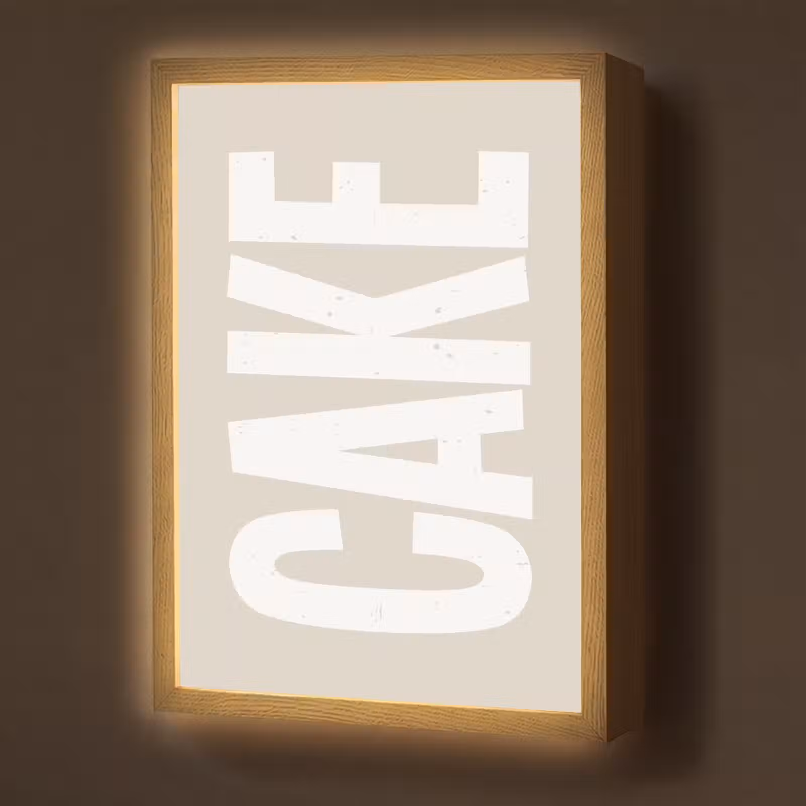 Lightbox - Wandlamp - Cake - Woord - Japandi - Wit — 1