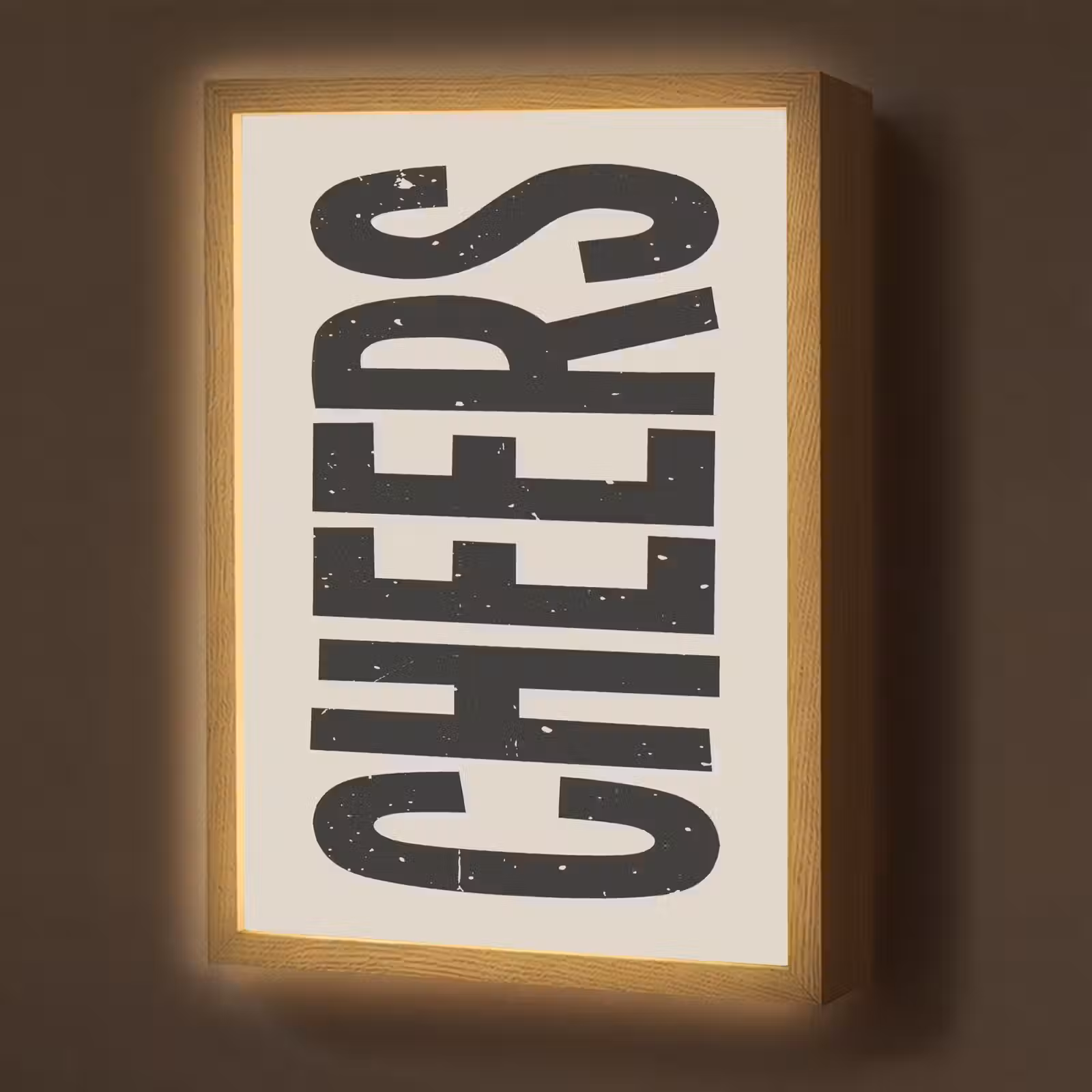 Lightbox - Wandlamp - Cheers - Japandi - Zwart - Letters — 1