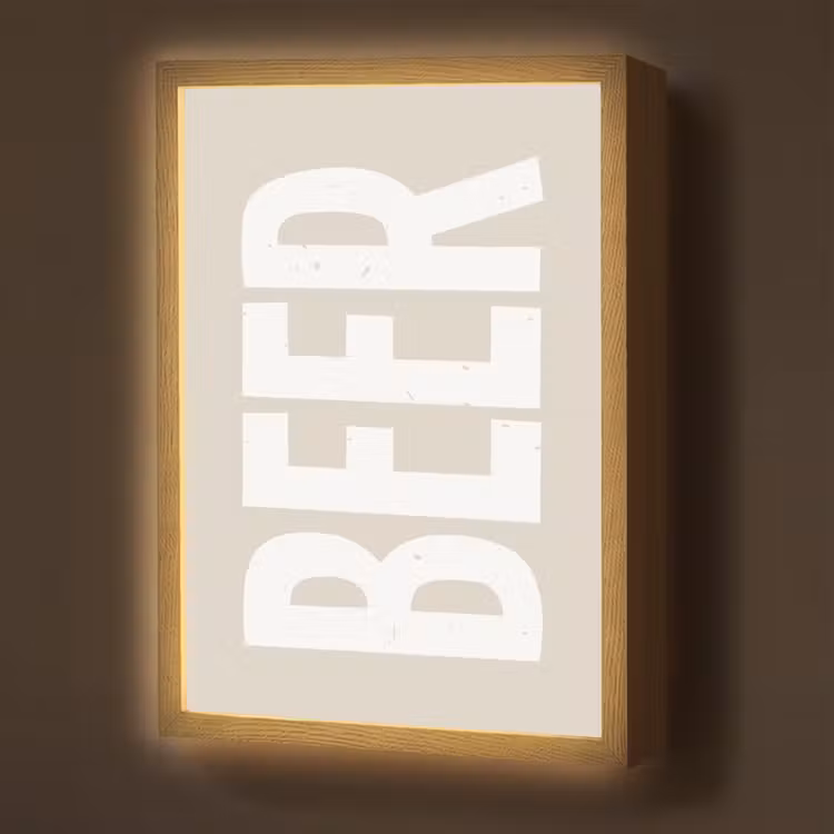 Lightbox - Wandlamp - Beer - Japandi - Beige - Decoratie — 1