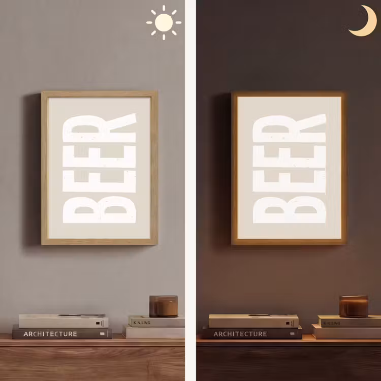 Lightbox - Wandlamp - Beer - Japandi - Beige - Decoratie — 5