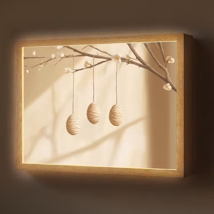 Lightbox - Wandlamp - Beige - Paastak - Eieren — 1