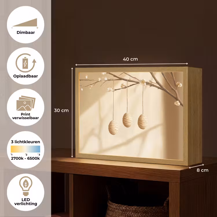 Lightbox - Wandlamp - Beige - Paastak - Eieren — 10