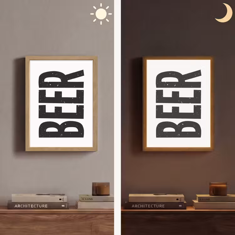 Lightbox - Wandlamp - Bier - Japandi - Decoratie - Zwart — 5