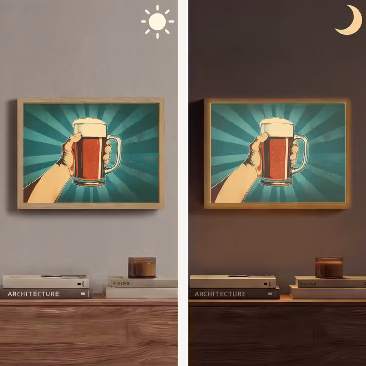 Lightbox - Wandlamp - Bierglas - Schuim - Retro - Groen — 6