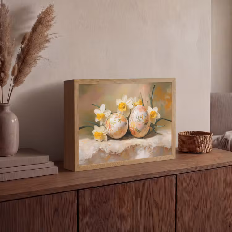 Lightbox - Wandlamp - Bloemen - Eieren - Geschilderd — 4