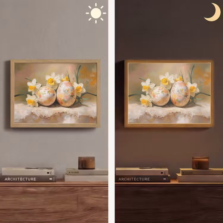 Lightbox - Wandlamp - Bloemen - Eieren - Geschilderd — 6