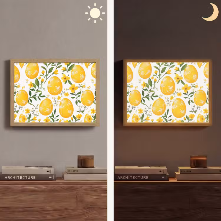 Lightbox - Wandlamp - Bloemen - Paaseieren - Geel — 6