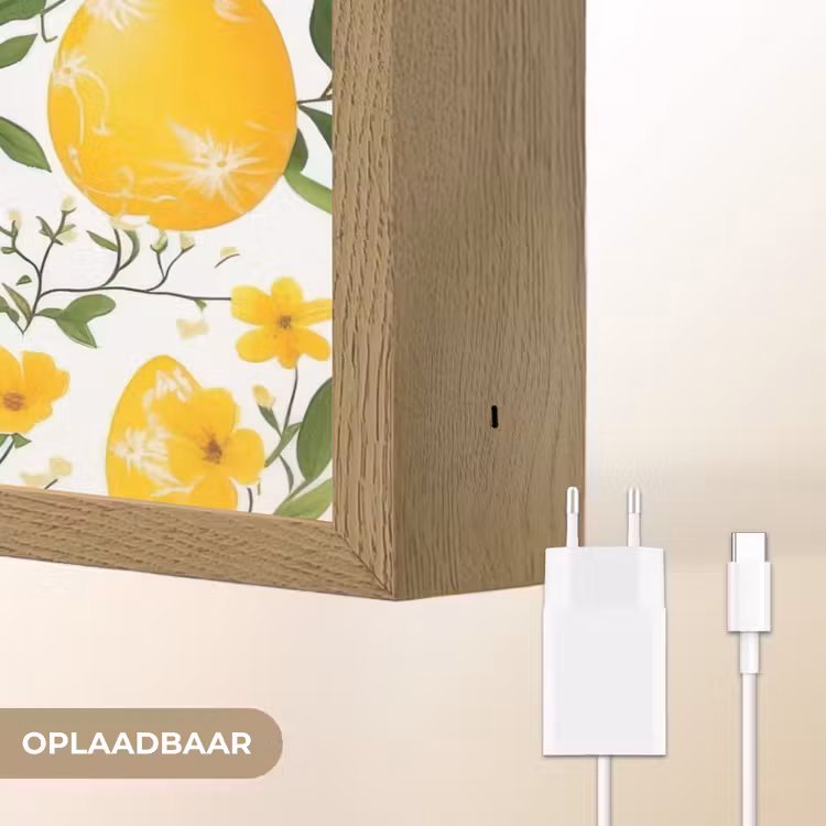 Lightbox - Wandlamp - Bloemen - Paaseieren - Geel — 7