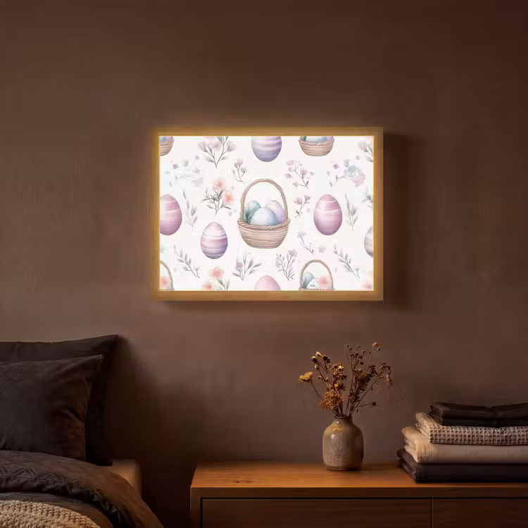 Lightbox - Wandlamp - Bloemen - Paaseieren - Patroon — 3