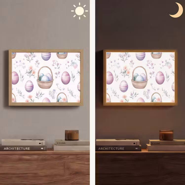 Lightbox - Wandlamp - Bloemen - Paaseieren - Patroon — 6