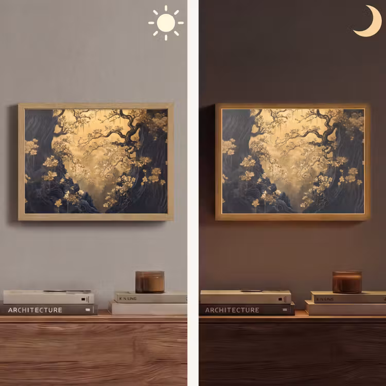 Lightbox - Wandlamp - Bloemen - Takken - Goud - Sierlijk — 6