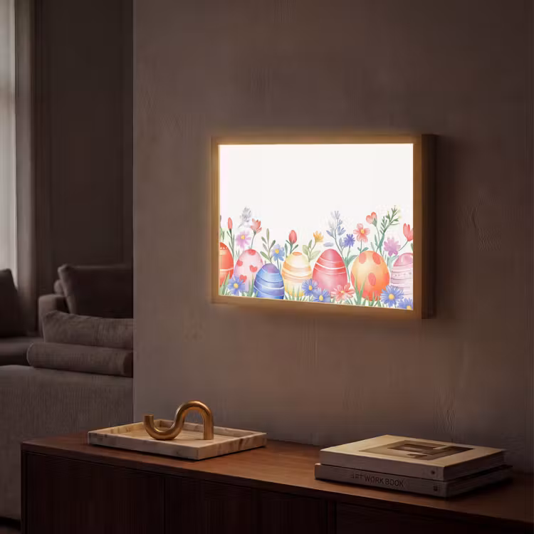 Lightbox - Wandlamp - Bloementuin - Kleurrijk - Eieren — 2