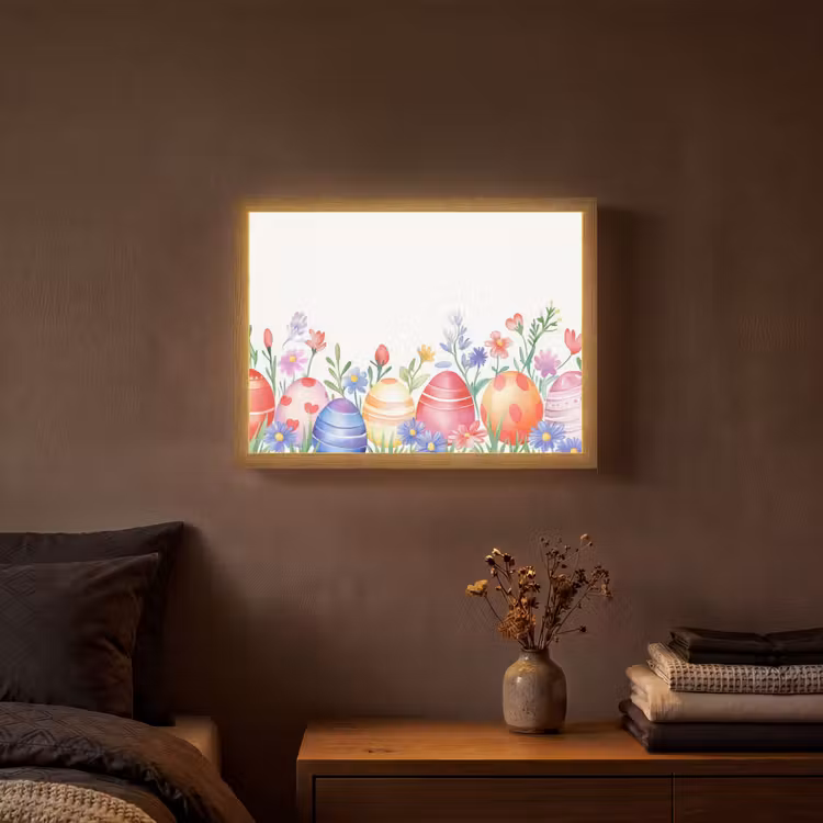 Lightbox - Wandlamp - Bloementuin - Kleurrijk - Eieren — 3