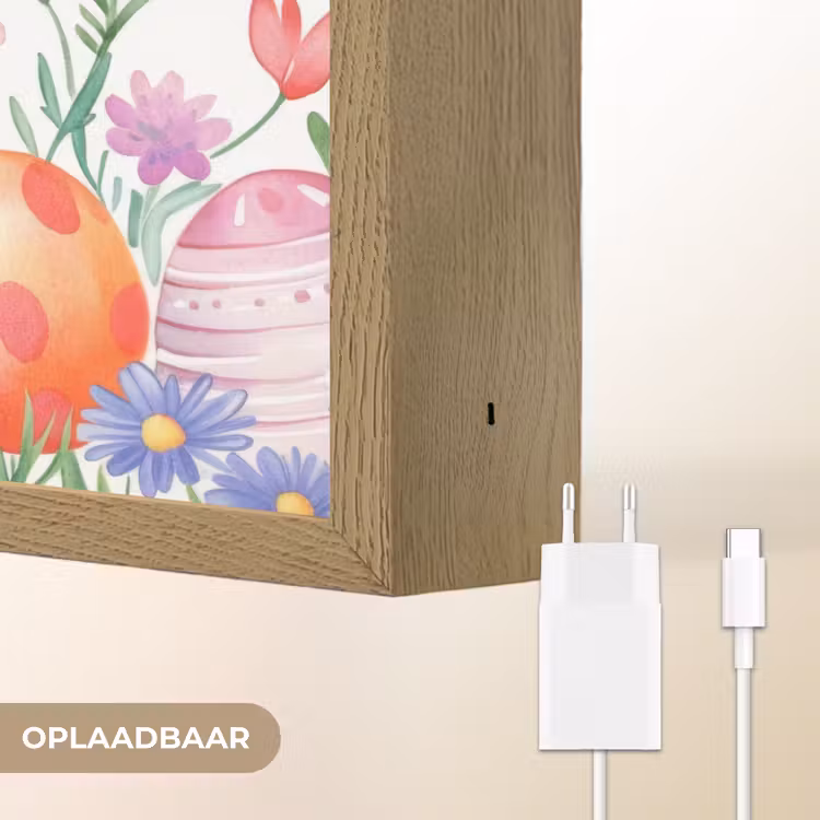 Lightbox - Wandlamp - Bloementuin - Kleurrijk - Eieren — 7