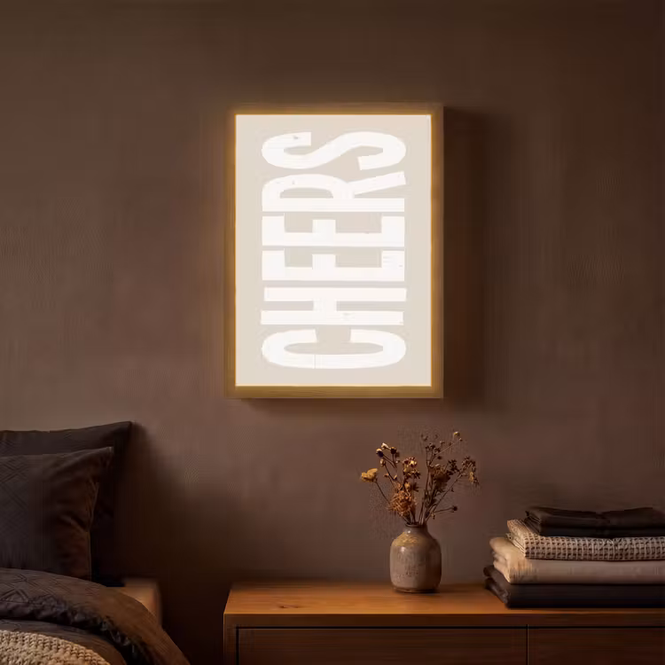 Lightbox - Wandlamp - Cheers - Feest - Japandi - Vintage — 3