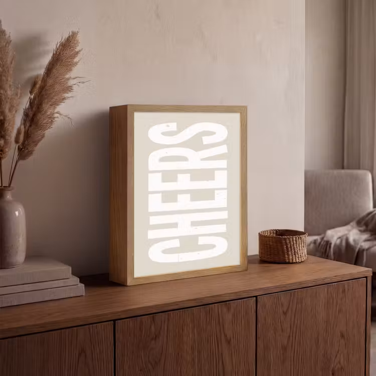 Lightbox - Wandlamp - Cheers - Feest - Japandi - Vintage — 4