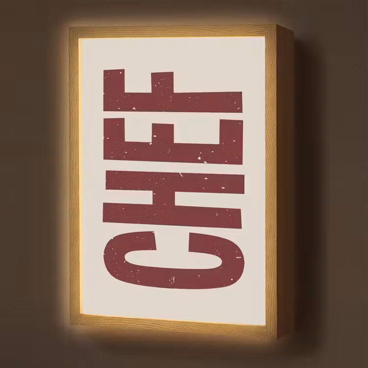 Lightbox - Wandlamp - Chef - Rood - Japandi - Vintage — 1