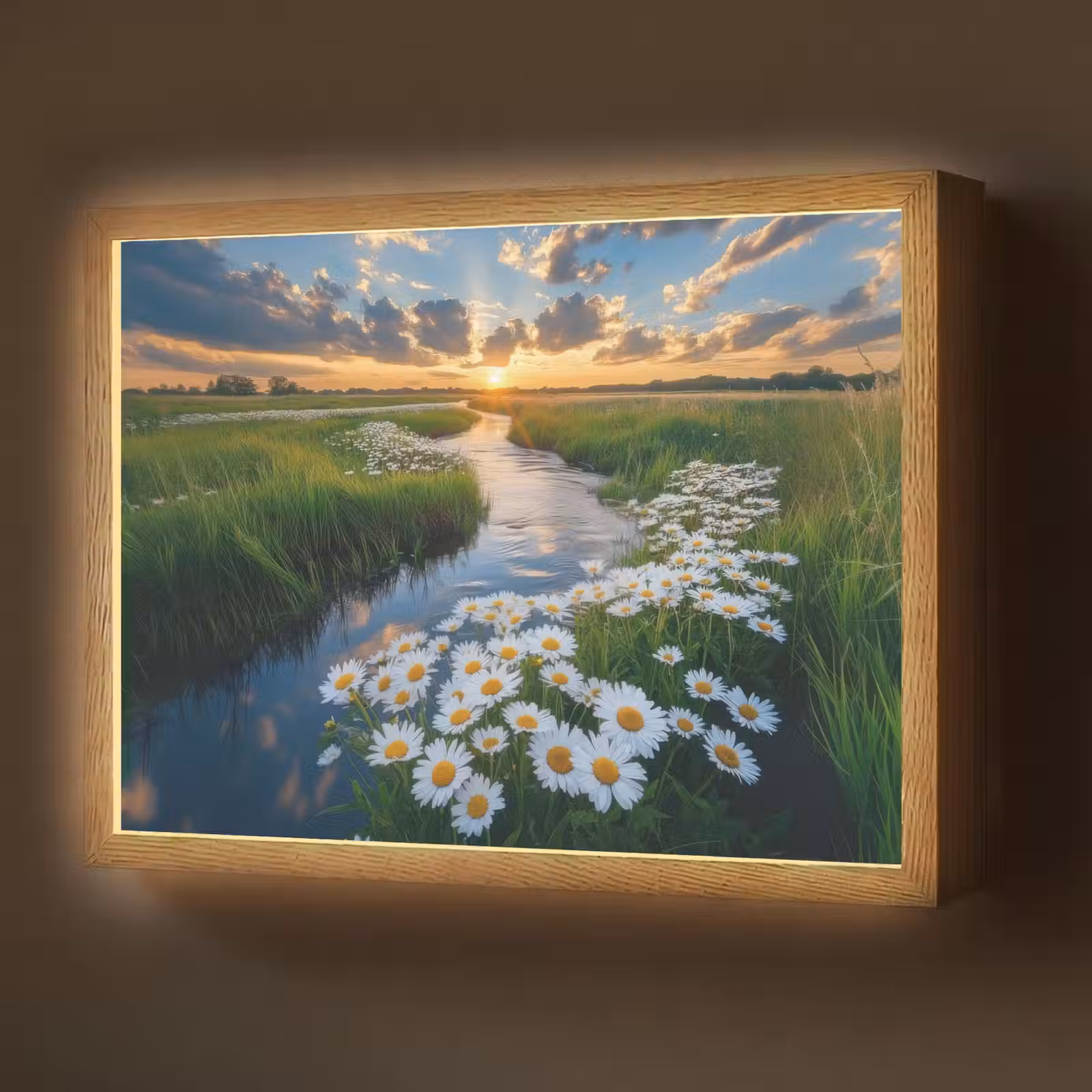 Lightbox - Wandlamp - Beekje - Landschap - Margriet — 1
