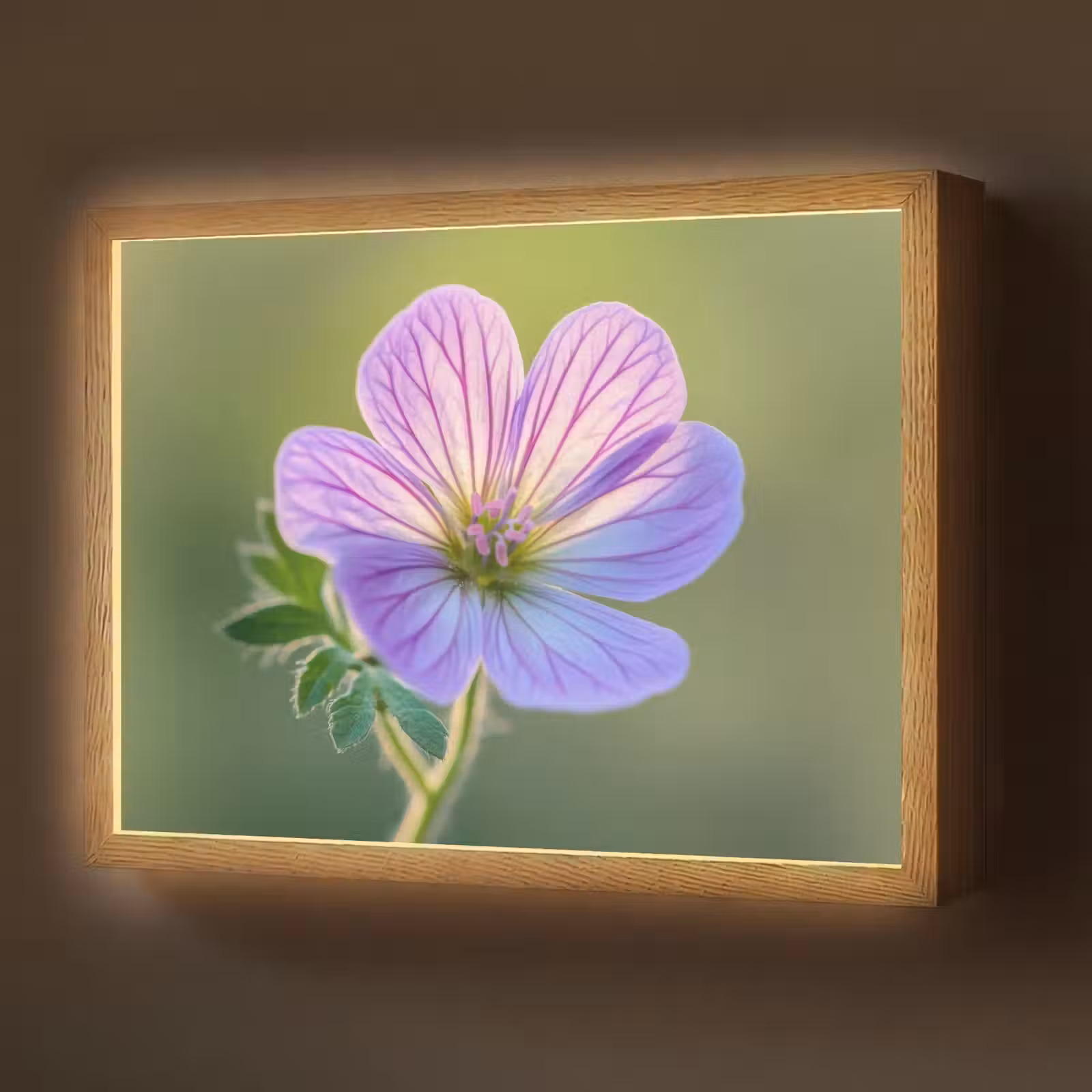 Lightbox - Wandlamp - Bloem - Close up - Paars — 1