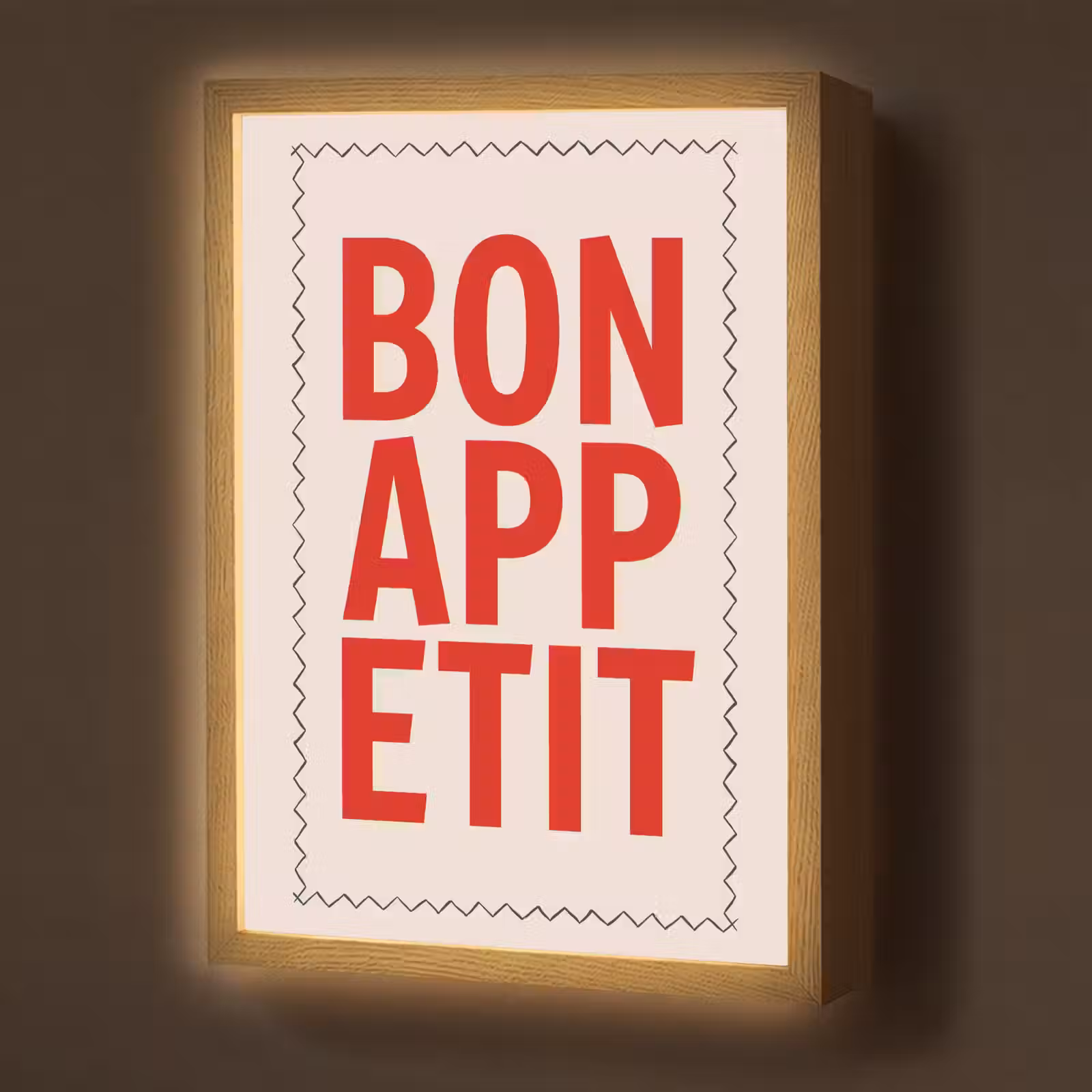 Lightbox - Wandlamp - Blokletters - Rood - Kartelrand — 1